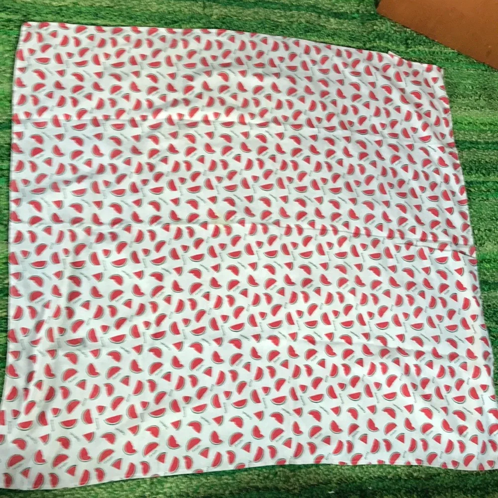 Watermelon Print Tablecloth- White and Pink